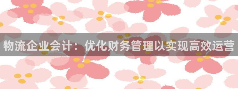 28圈大舞台：物流企业会计：优化财务
