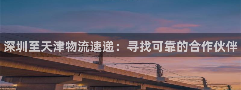 28圈正规吗：深圳至天津物流速递：寻找可靠的合作伙伴